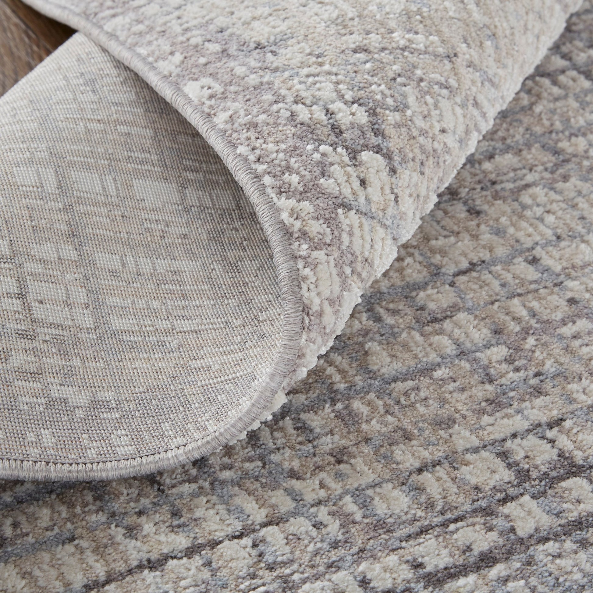 Feizy Lennon 39G4F Gray Beige Transitional/Casual/Industrial Machine Woven Rug - Rugs - Feizy - Atlanta Designer Rugs