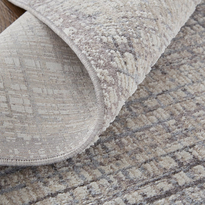 Feizy Lennon 39G4F Gray Beige Transitional/Casual/Industrial Machine Woven Rug - Rugs - Feizy - Atlanta Designer Rugs
