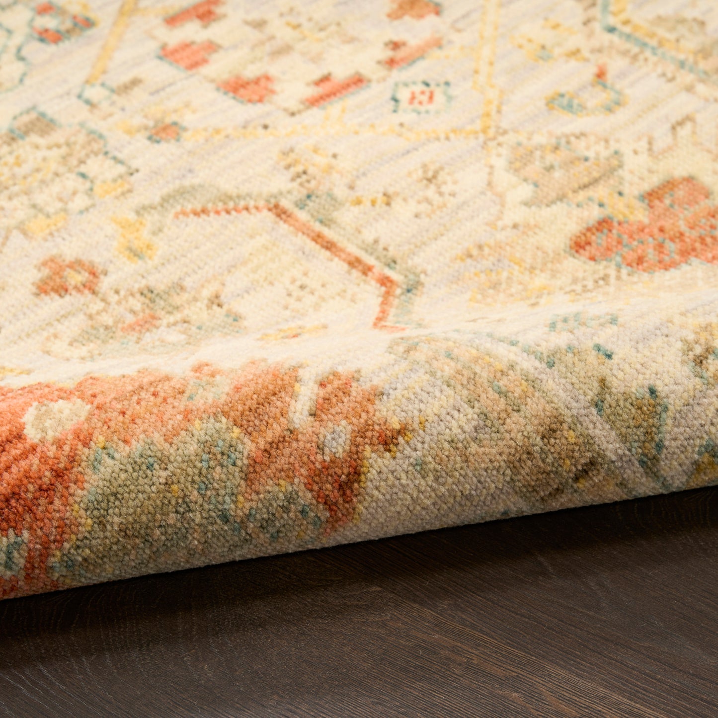 Nourison Home Antique Bloom  Taupe Multicolor  Traditional