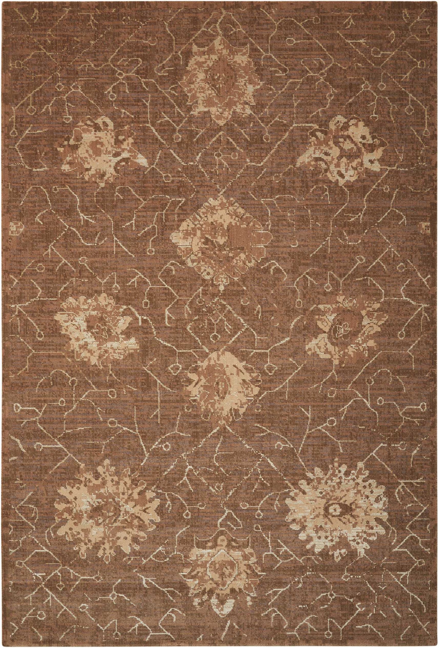 Nourison Home Silken Allure SLK08 Chocolate Traditional Loomed Rug