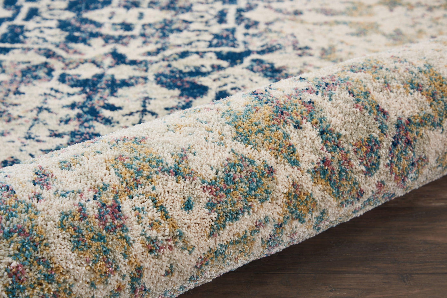 Nourison Home Fusion  Cream Blue  Transitional