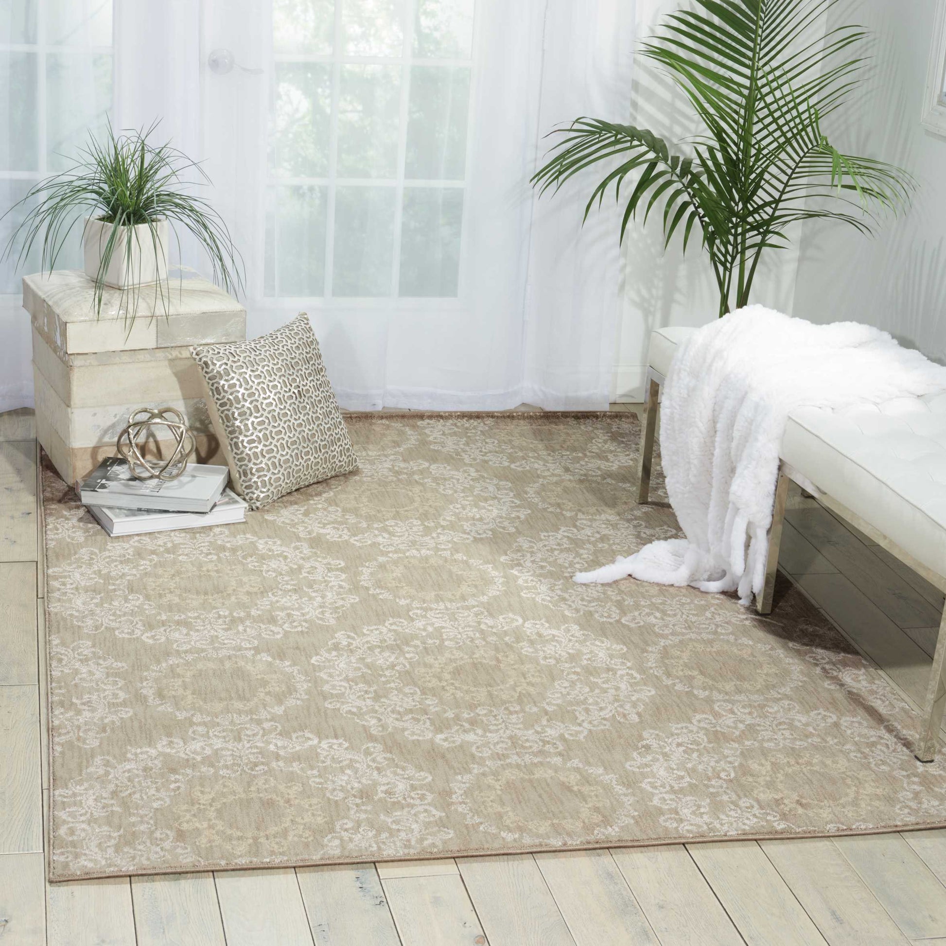 Nourison Home Tranquility  Stone  Transitional