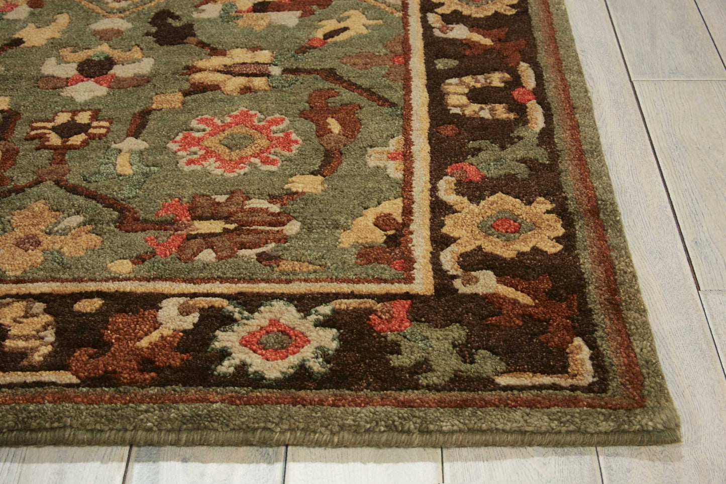 Nourison Home Tahoe  Green  Traditional