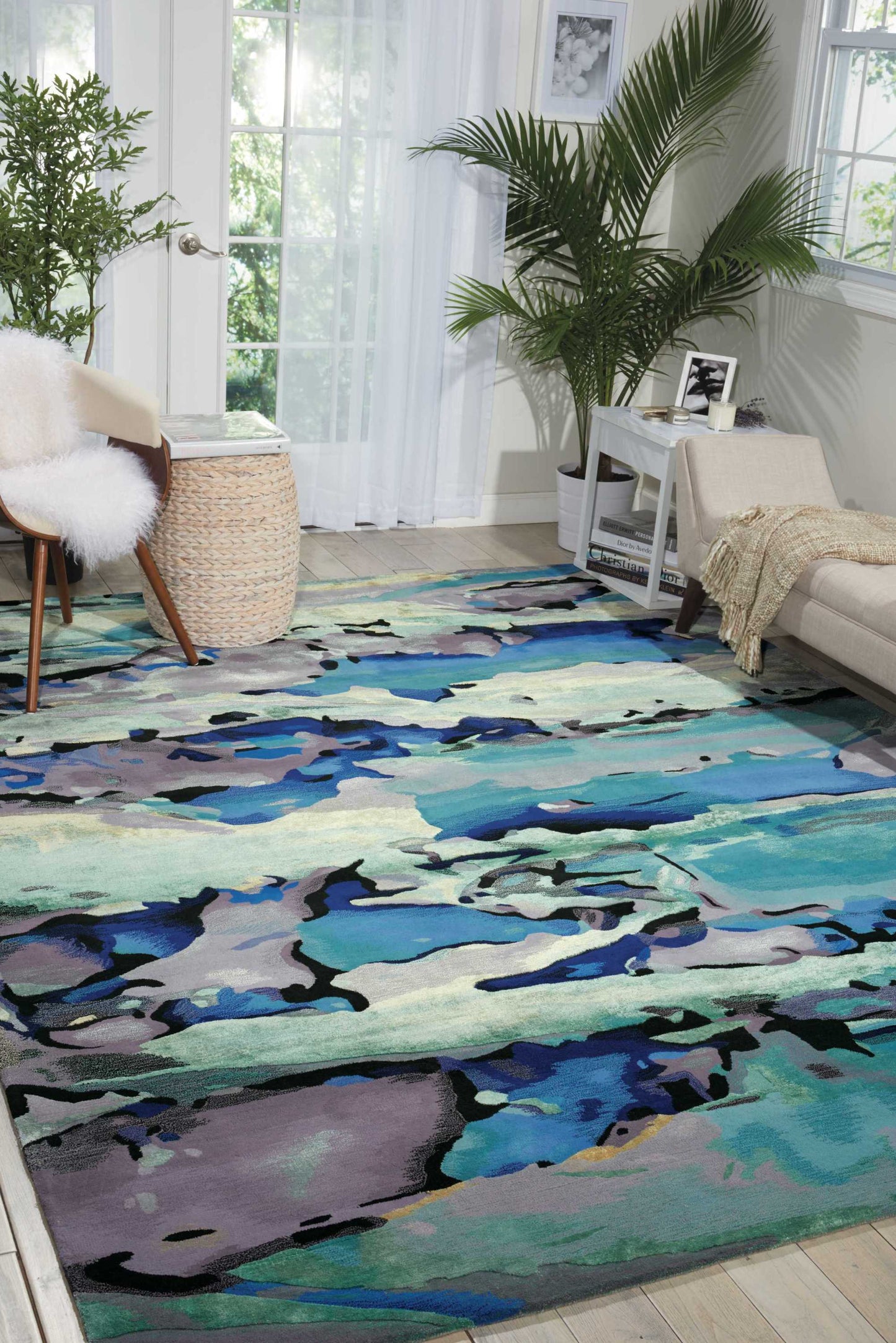 Nourison Home Prismatic  Seaglass  Contemporary