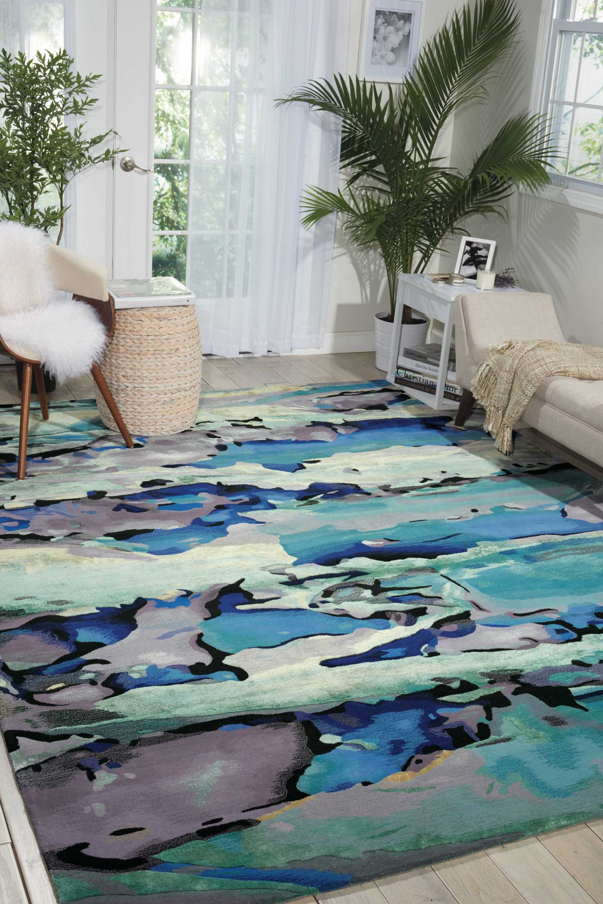 Nourison Home Prismatic  Seaglass  Contemporary