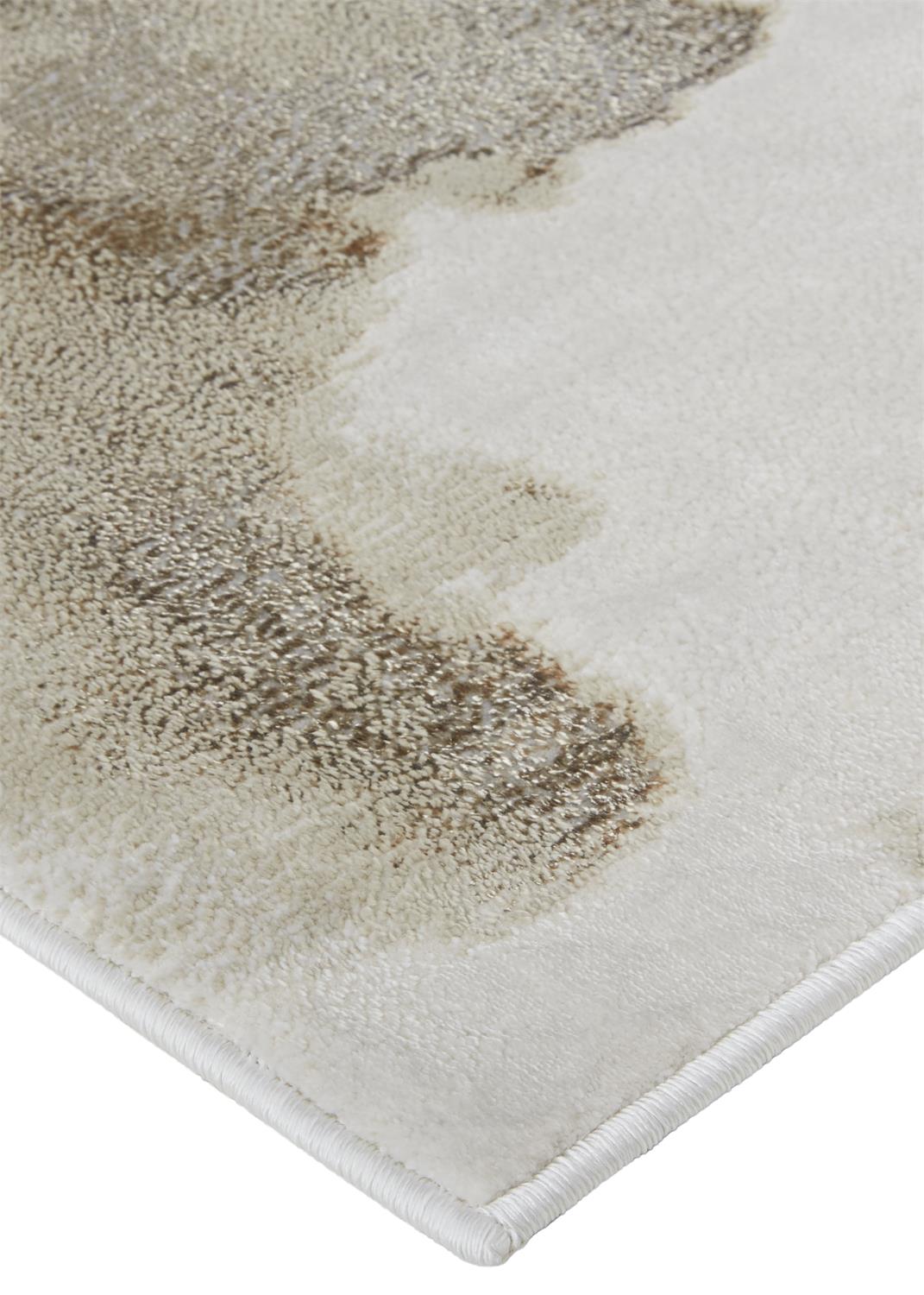 Feizy Aura 3727F Beige Gold Abstract Machine Woven Rug - Rugs - Feizy - Atlanta Designer Rugs