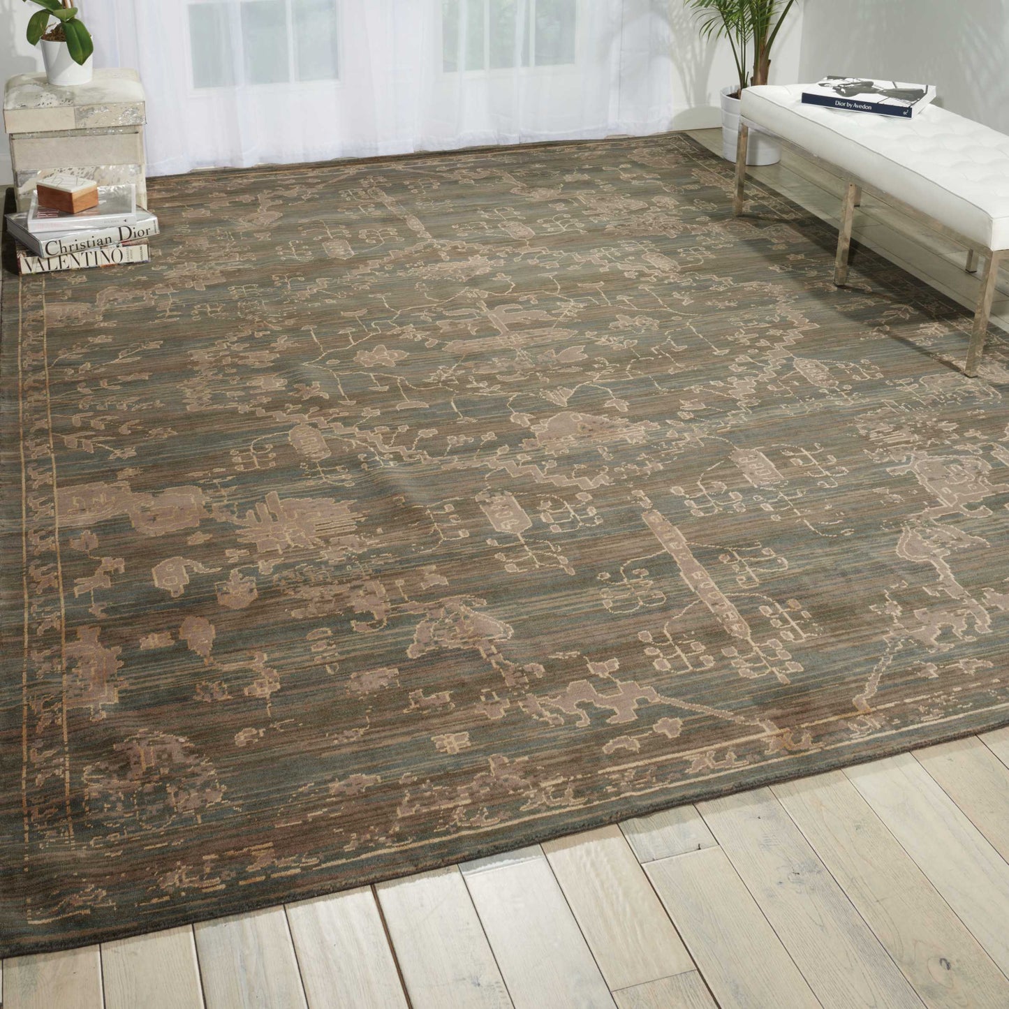 Nourison Home Silk Elements  Azure  Traditional