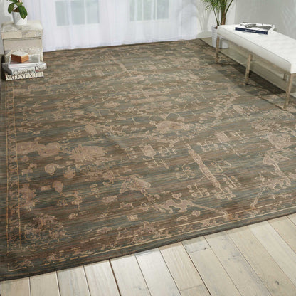Nourison Home Silk Elements  Azure  Traditional