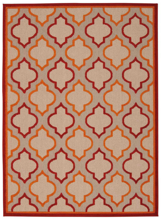 Nourison Home Aloha  Red  Contemporary