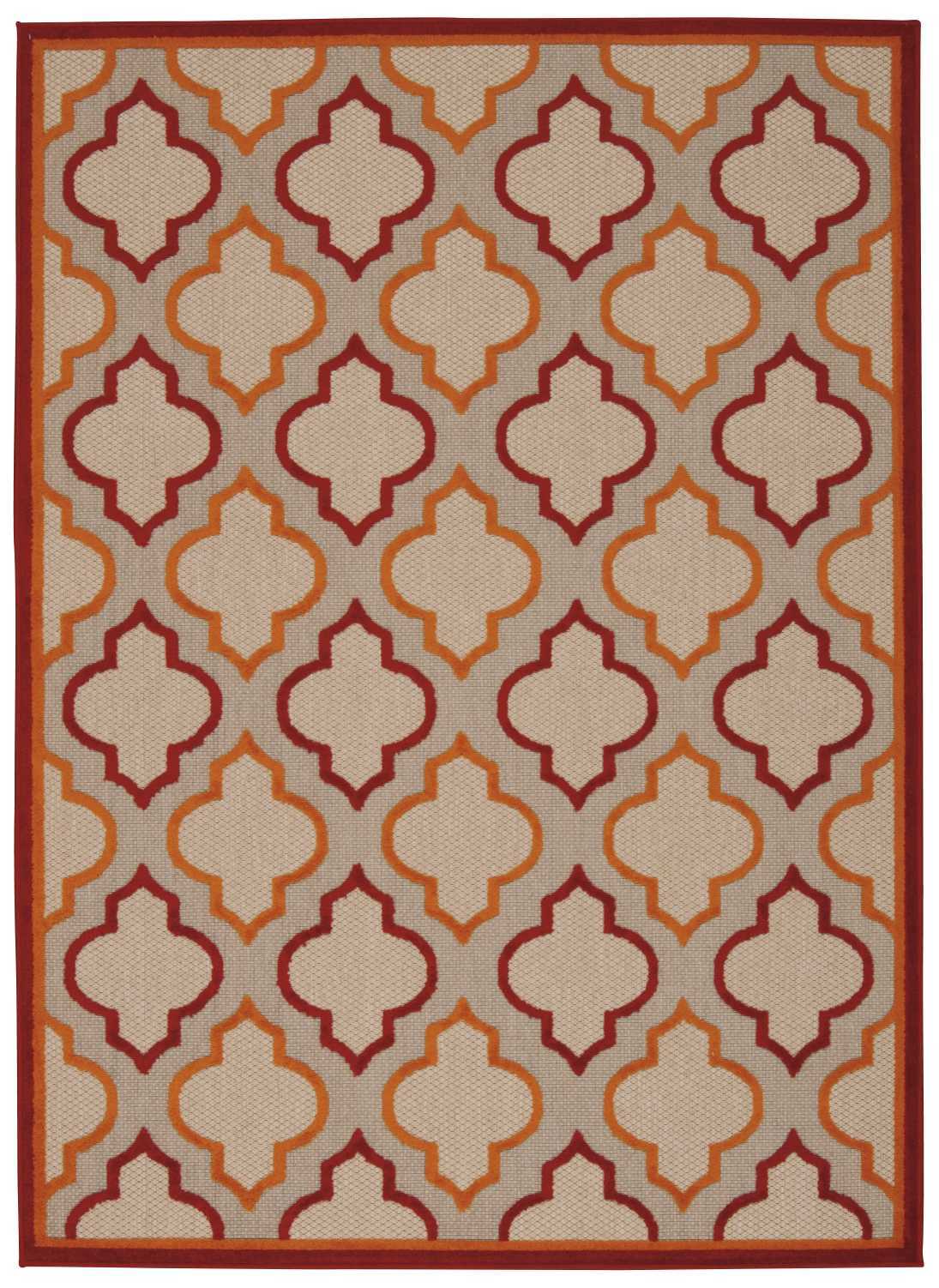 Nourison Home Aloha  Red  Contemporary