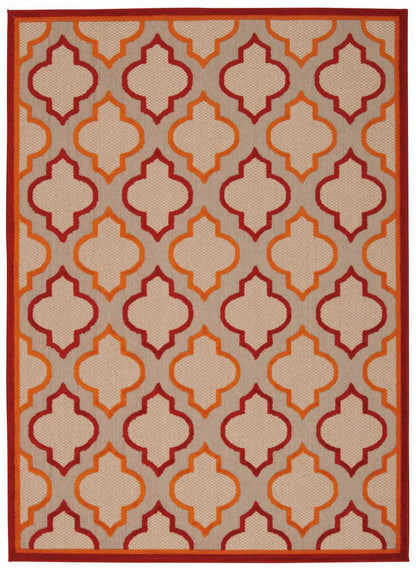 Nourison Home Aloha  Red  Contemporary