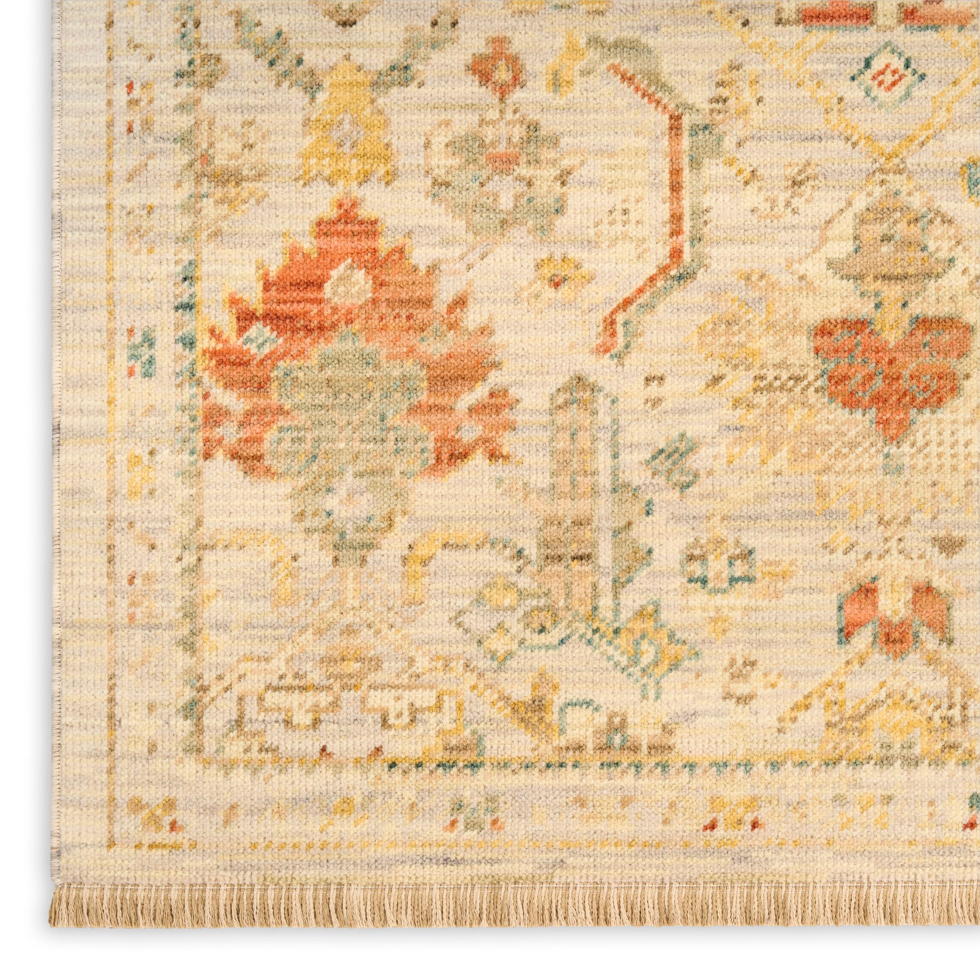 Nourison Home Antique Bloom  Taupe Multicolor  Traditional
