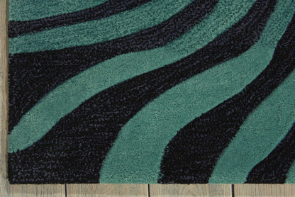 Nourison Home Contour  Smoke Teal  Contemporary