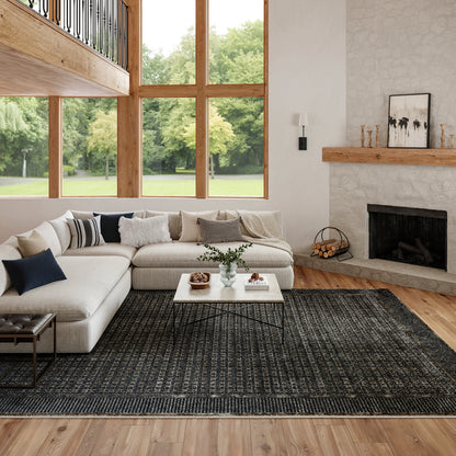 Nourison Home Nordic  Black Taupe  Contemporary