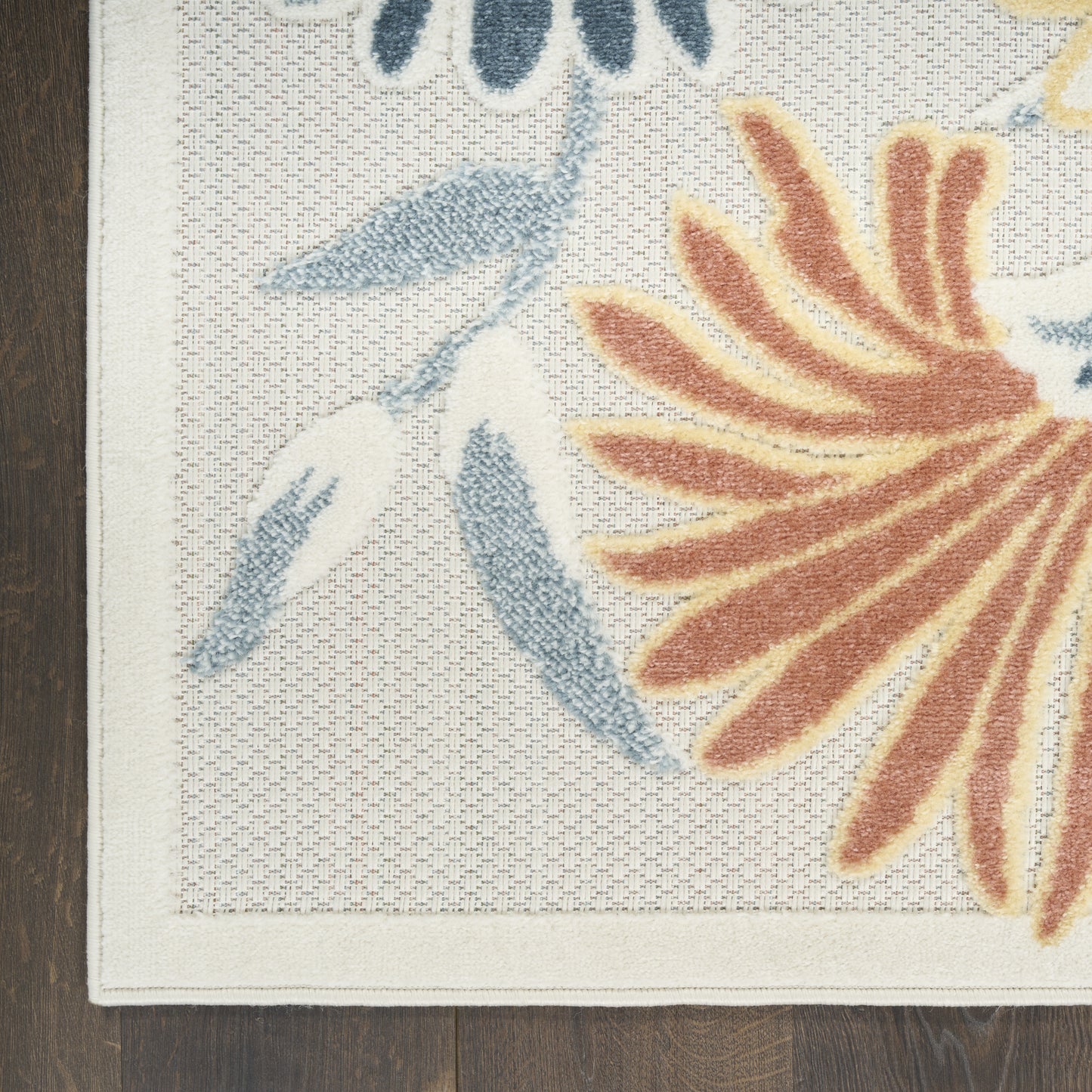 Nourison Home Aloha  Ivory Rose  Contemporary