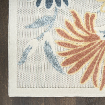 Nourison Home Aloha  Ivory Rose  Contemporary