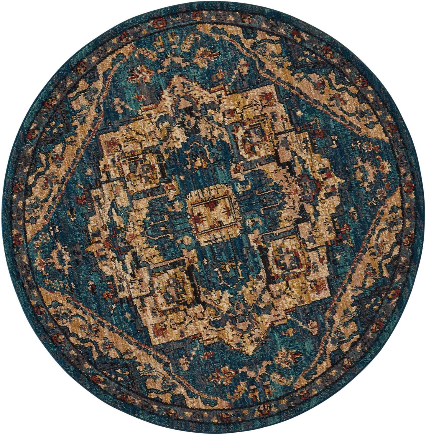 Nourison Home Nourison 2020 NR206 Teal Traditional Loomed Rug