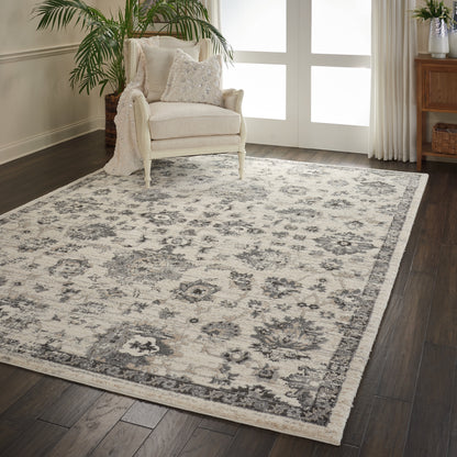 Nourison Home Fusion  Cream Grey  Traditional