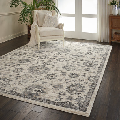 Nourison Home Fusion  Cream Grey  Traditional