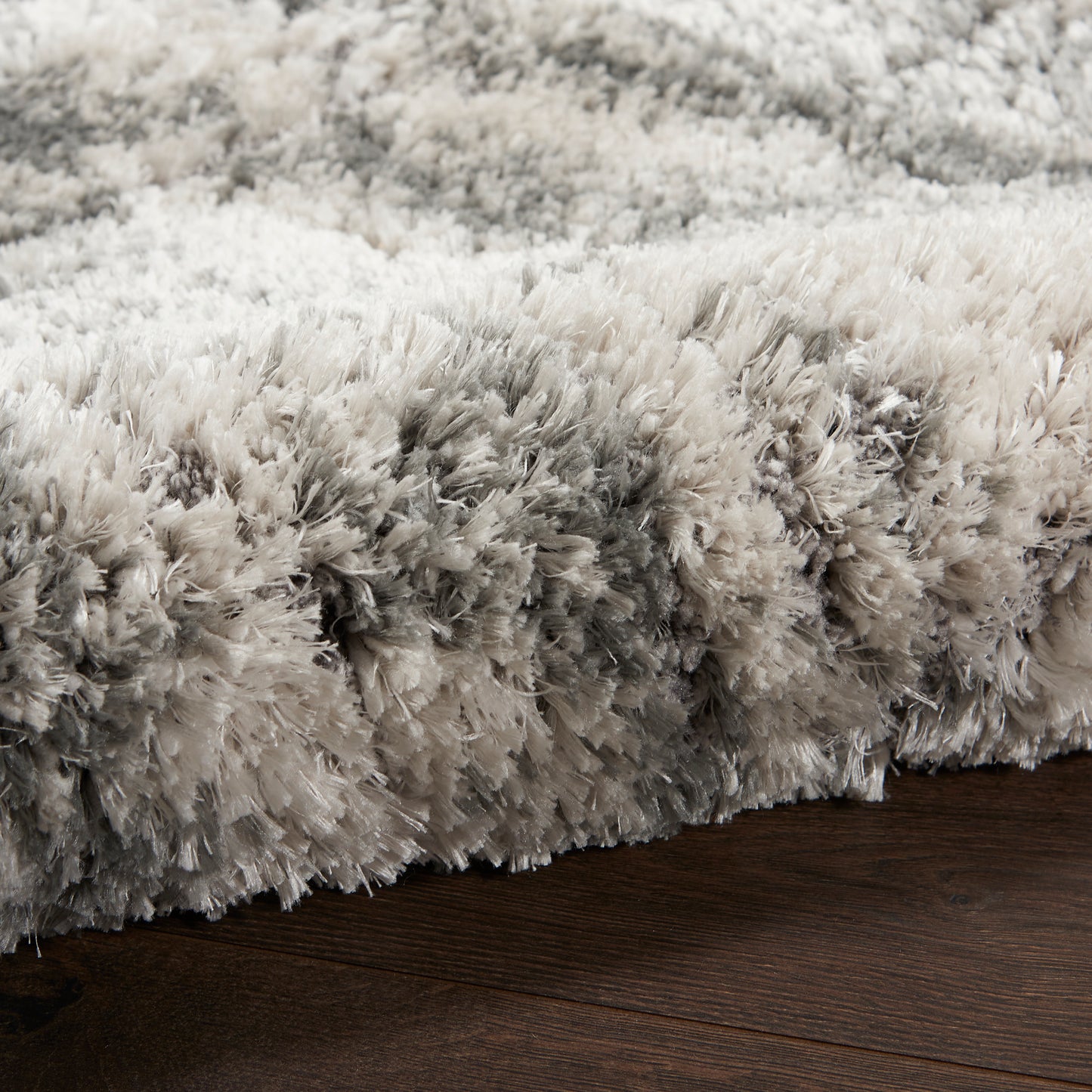 Nourison Home Dreamy Shag  Ivory Charcoal  Contemporary