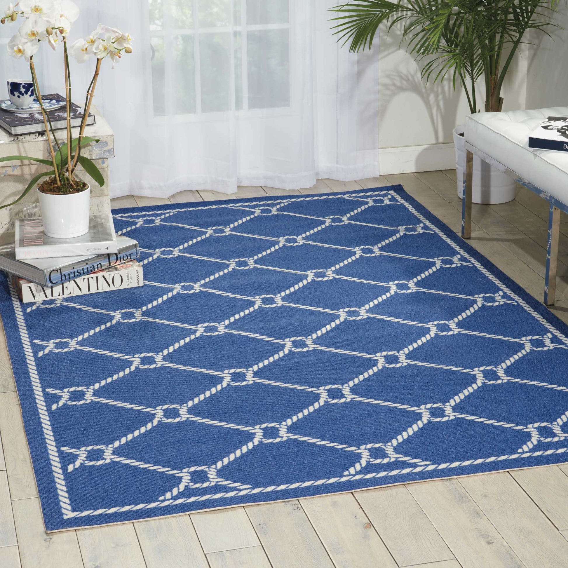 Waverly Sun N Shade  Navy  Contemporary
