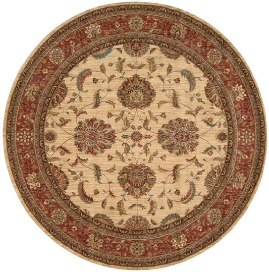 Nourison Home Living Treasures  Ivory Red  Traditional