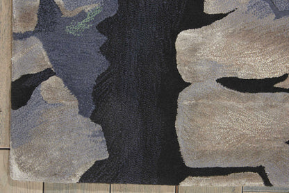 Nourison Home Prismatic  Charcoal  Contemporary