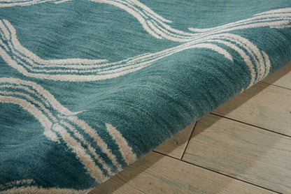Nourison Home Tranquility  Aqua  Transitional
