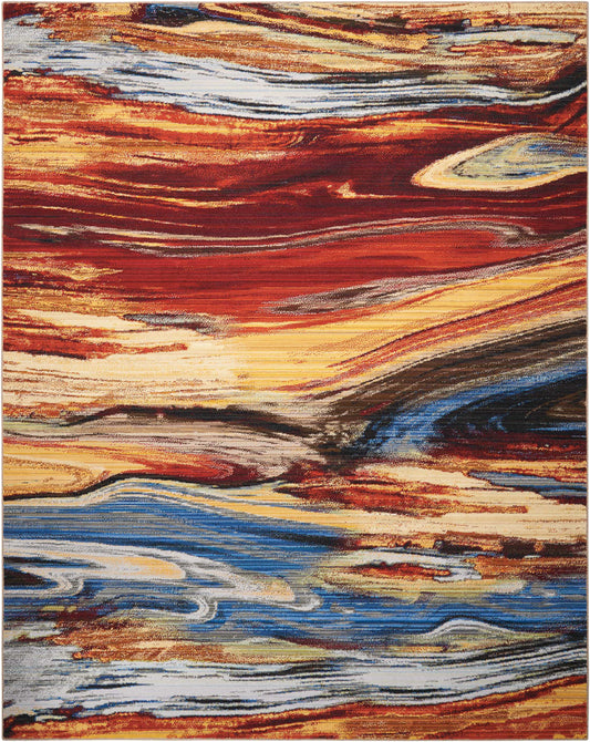 Nourison Home Chroma  Lava Flow  Contemporary