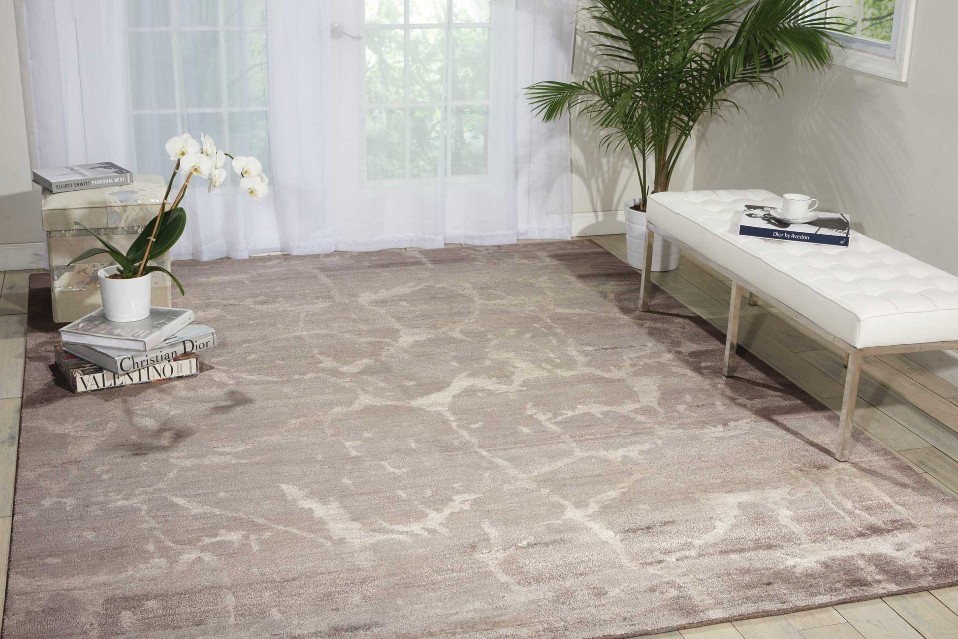 Nourison Home Silk Shadows  Silver  Contemporary