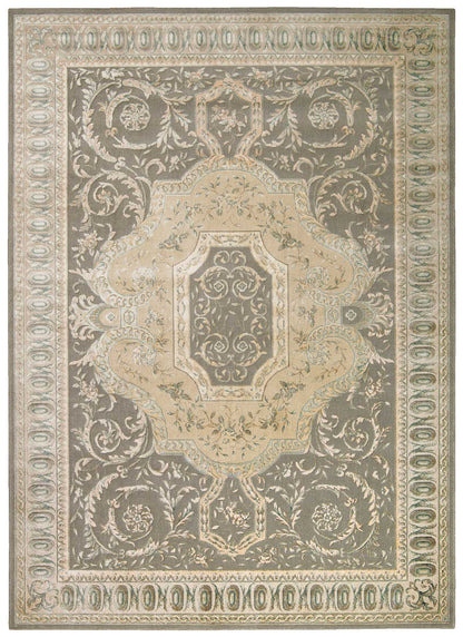 Michael Amini Platine MA204 Slate Traditional Power-loomed Rug