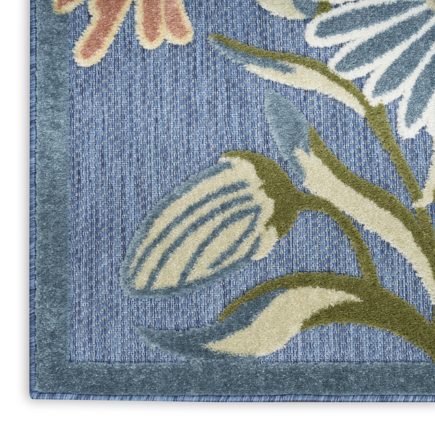 Nourison Home Aloha  Blue Sage  Contemporary