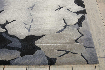 Nourison Home Prismatic  Charcoal  Contemporary