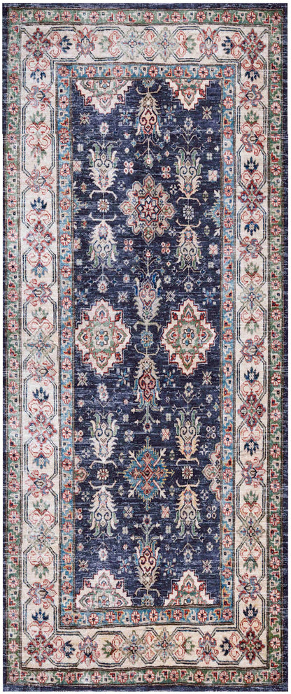 Nourison Home Fulton FUL01 Navy Traditional Power-loomed Rug