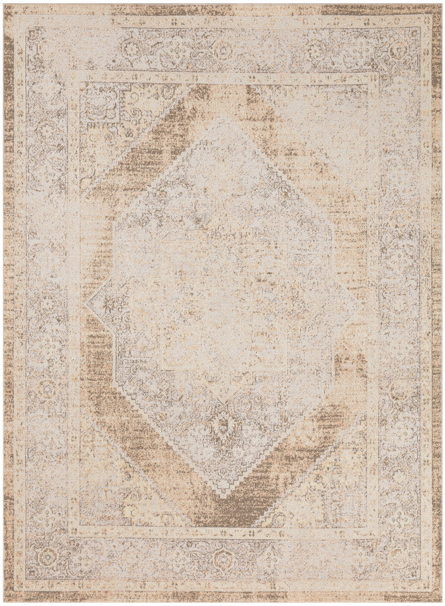 Nourison Home Astra Machine Washable ASW13 Beige Traditional Power-loomed Rug