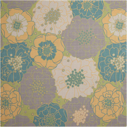 Nourison Home Home & Garden RS021 Green Contemporary Power-loomed Rug