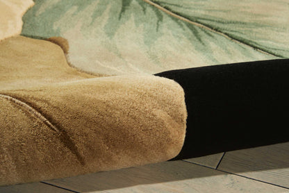 Nourison Home Tropics  Black  Contemporary
