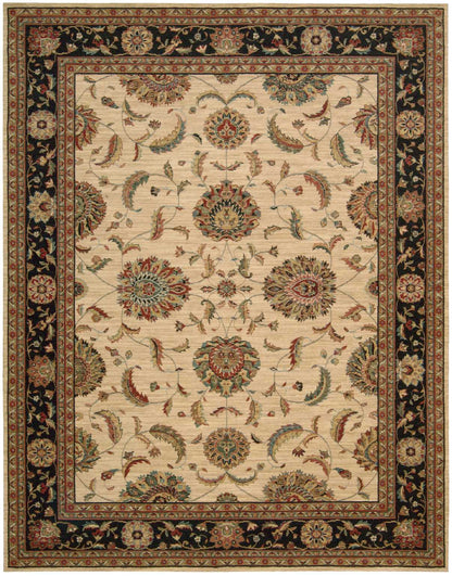 Nourison Home Living Treasures  Ivory Black  Traditional