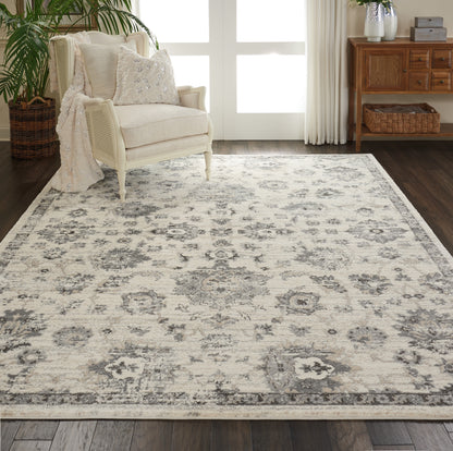 Nourison Home Fusion  Cream Grey  Traditional