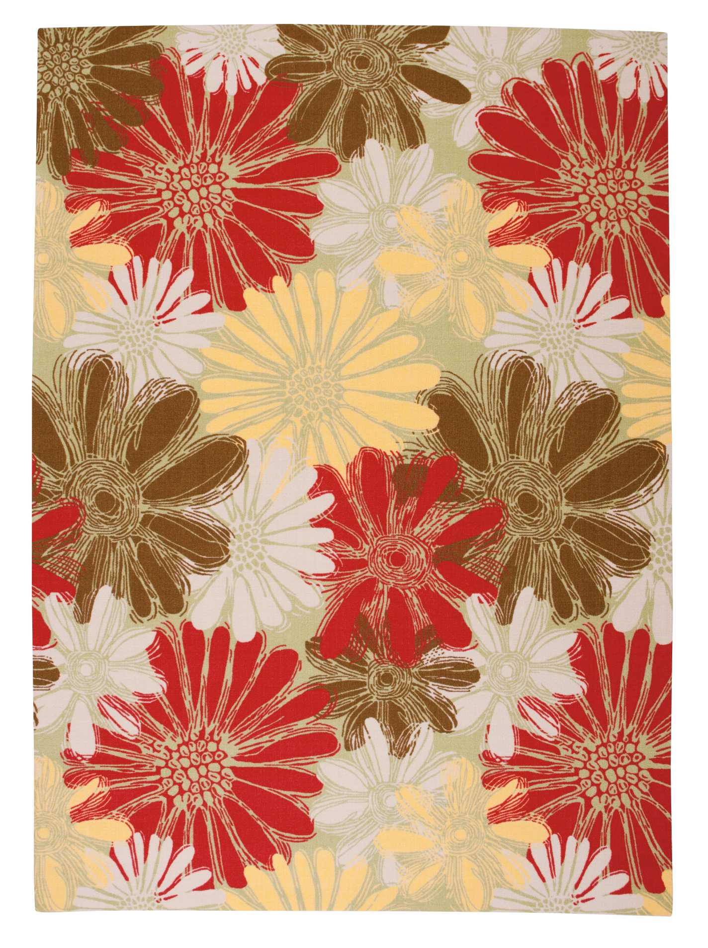 Nourison Home Home & Garden RS022 Green Contemporary Power-loomed Rug