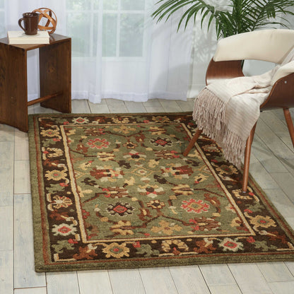 Nourison Home Tahoe  Green  Traditional