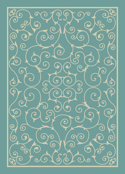 Nourison Home Home & Garden  Light Blue  Transitional