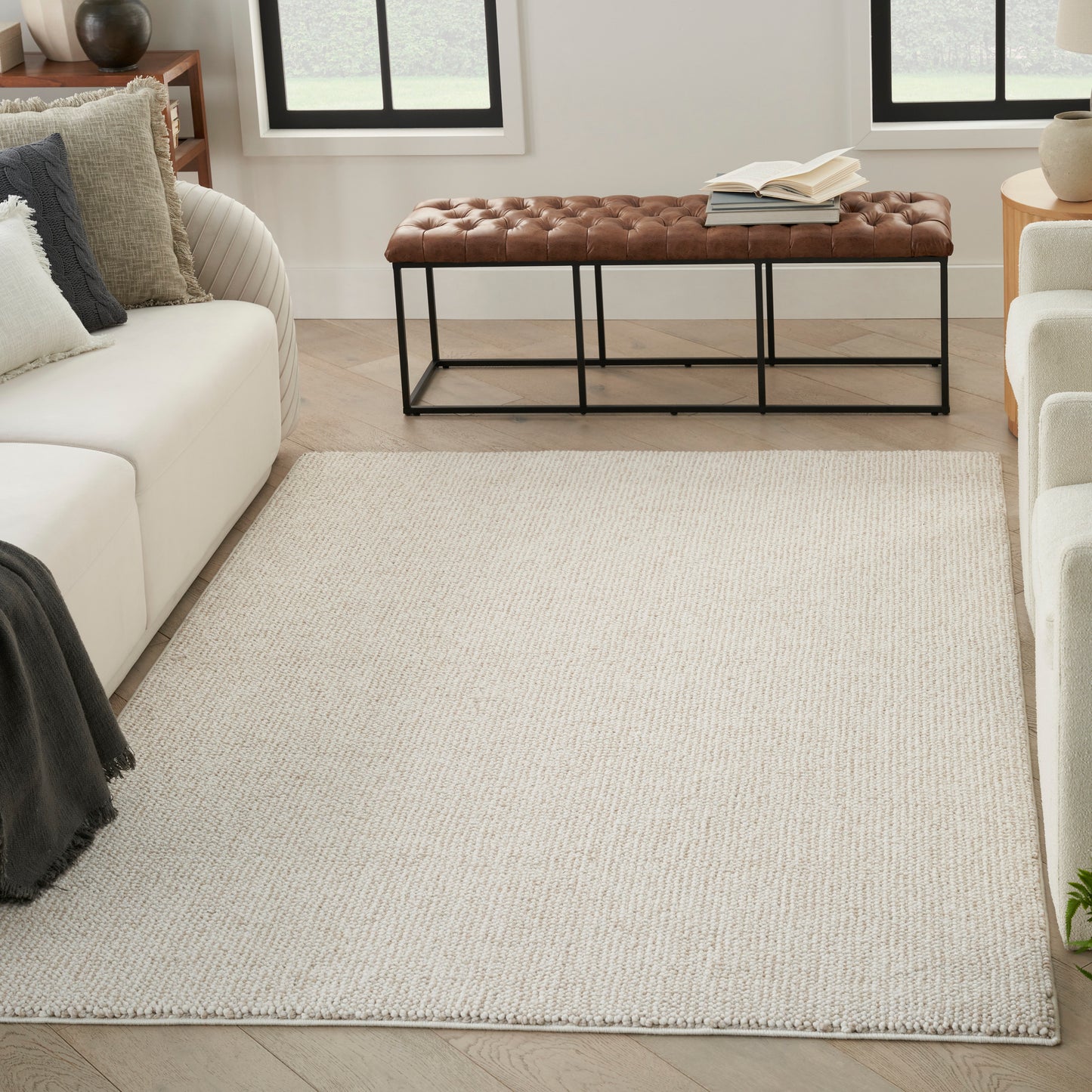 Nourison Home Natural Texture  Ivory Beige  Contemporary