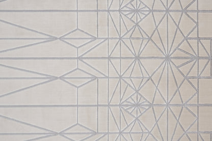 Feizy Micah 3045F Ivory Silver Modern/Mid - Century Modern Machine Woven Rug - Rugs - Feizy - Atlanta Designer Rugs