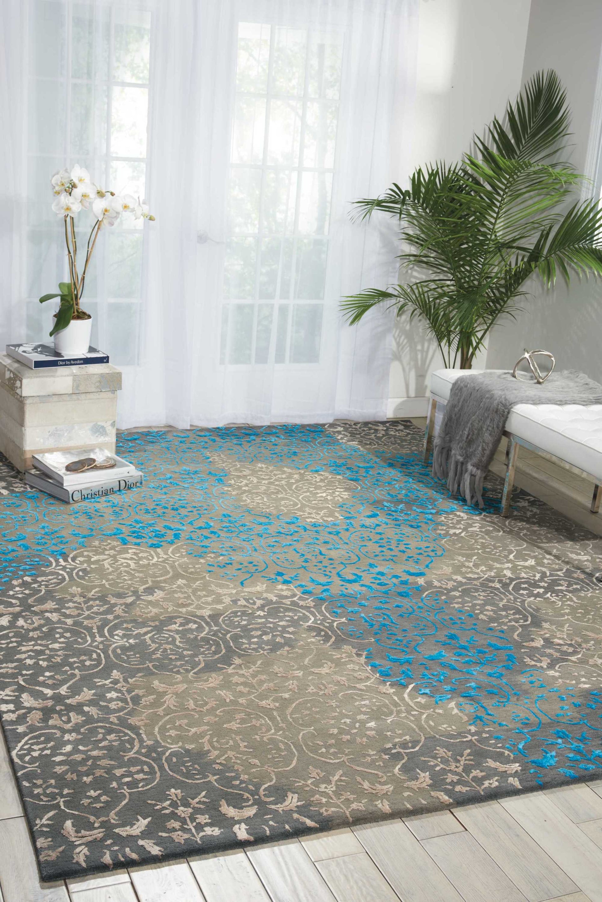 Nourison Home Opaline  Charcoal  Transitional