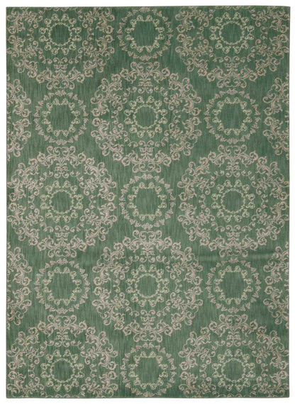 Nourison Home Tranquility TNQ03 Light Green Transitional Power-loomed Rug