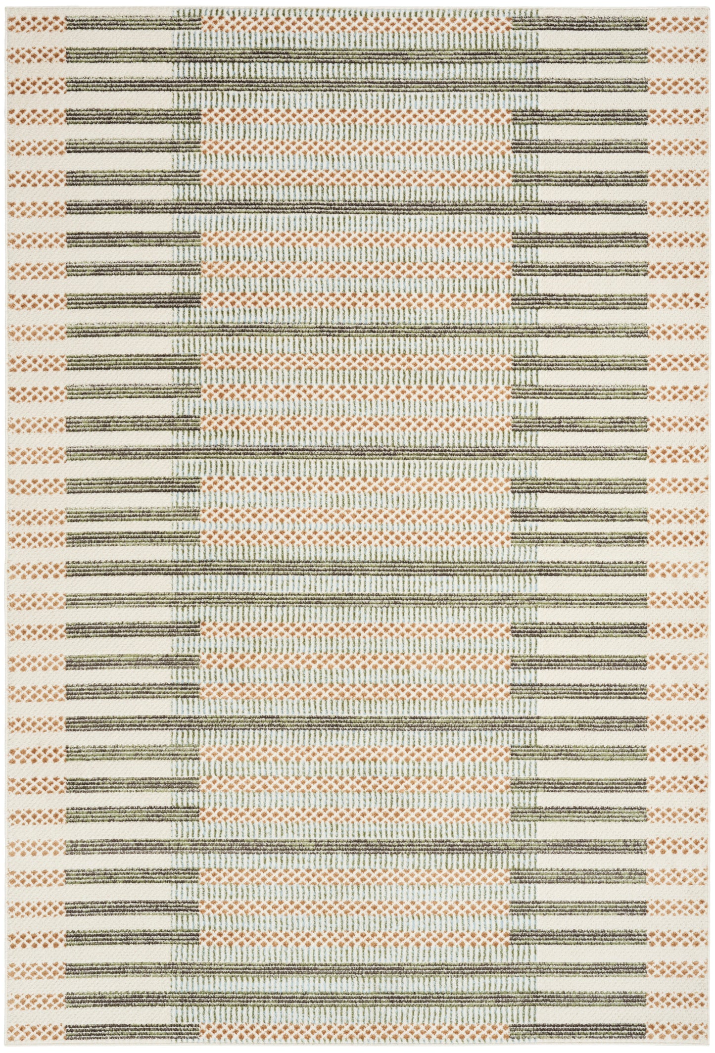 Nourison Home Nordic NRC15 Ivory Multicolor Contemporary Power-loomed Rug