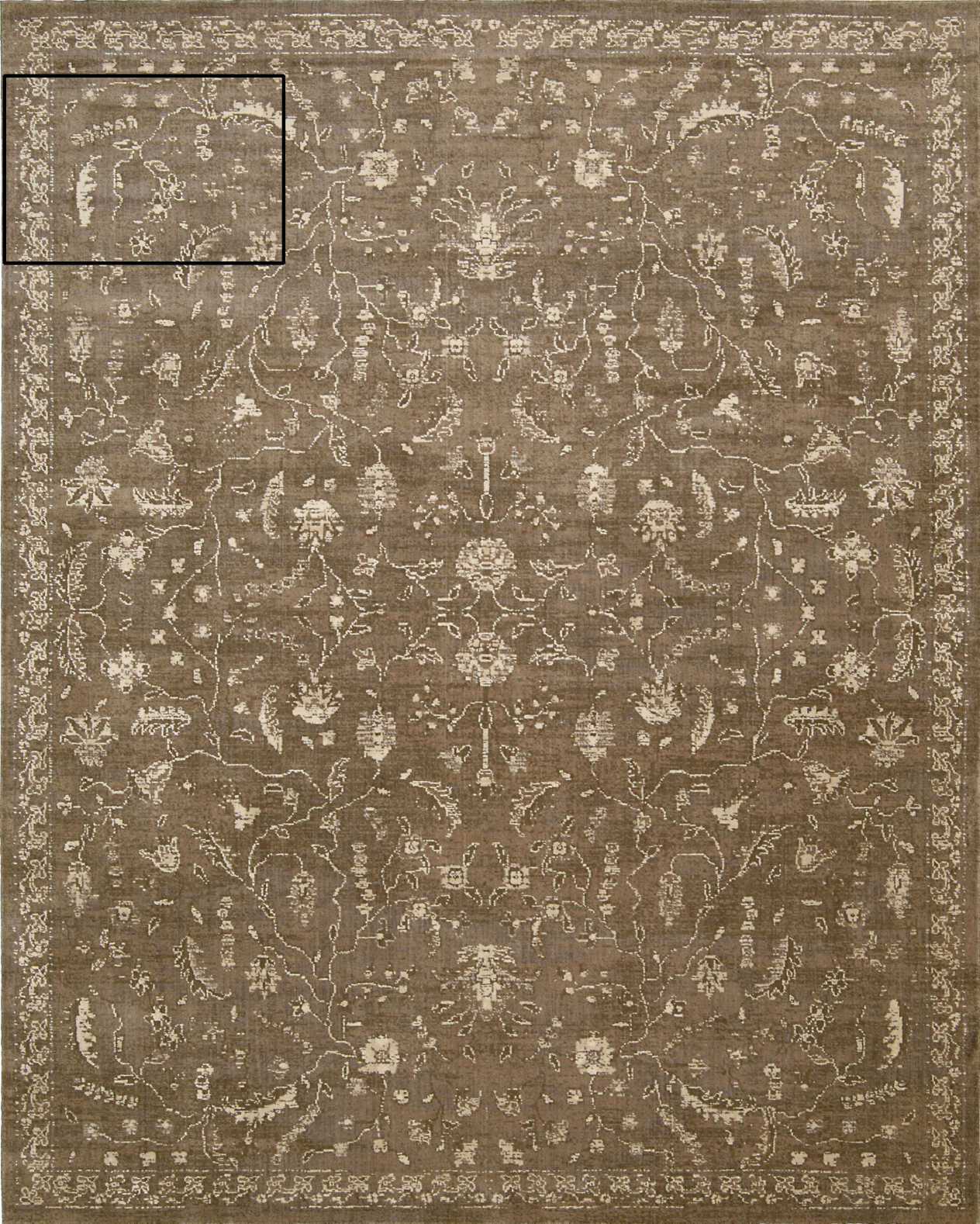 Nourison Home Silk Elements SKE02 Cocoa Traditional Loomed Rug