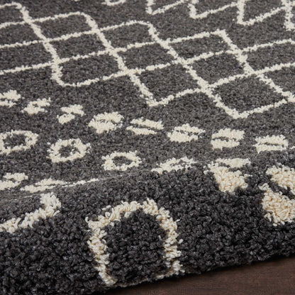 Nourison Home Moroccan Shag  Charcoal  Transitional