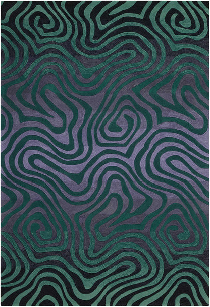 Nourison Home Contour  Smoke Teal  Contemporary